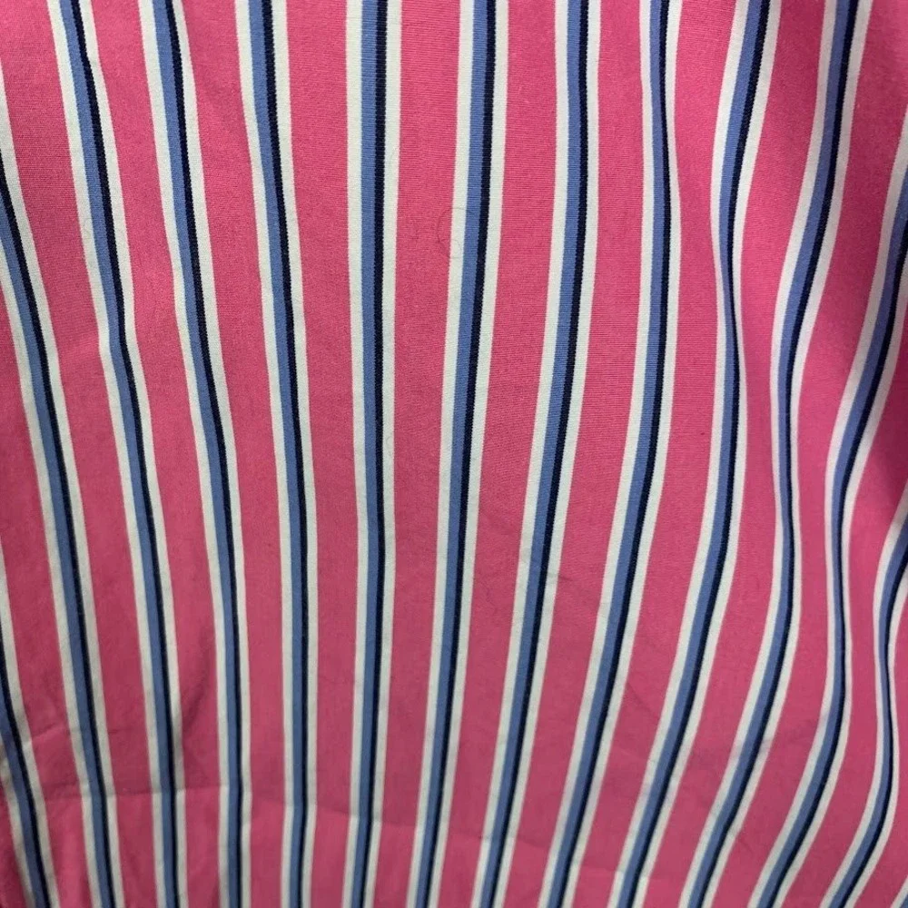 Polo Ralph Lauren Mens Classic Fit Striped Button Down Shirt Pink Blue White Med